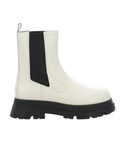 Ash Elasticated Ankle Boots In White