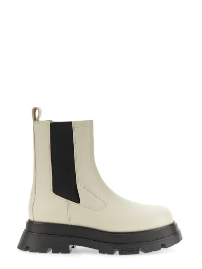 Ash Elite Pull On Rounded Toe Elasticated Tabs Chunky Heel Ankle Boots In Multi