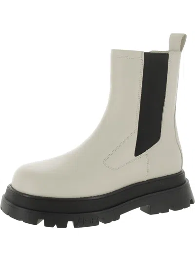 Ash Elite Womens Leather Chelsea Boots In White