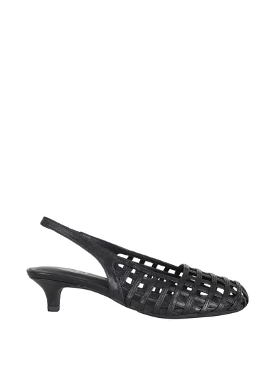 Ash Enji Cage-construction Slingback Pumps In Black