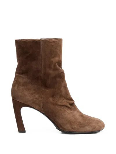 Ash Estelle Suede Ankle Boots In Brown