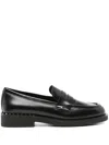Ash Whisper Leather Loafers In Black