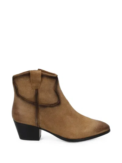 Ash Fame Faded-effect Ankle Cowboy Boots In Multi