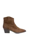 Ash Fame Suede Ankle Boots In Animal Print