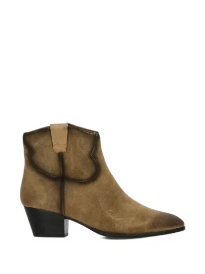 Ash Fame Suede Ankle Boots In Multi