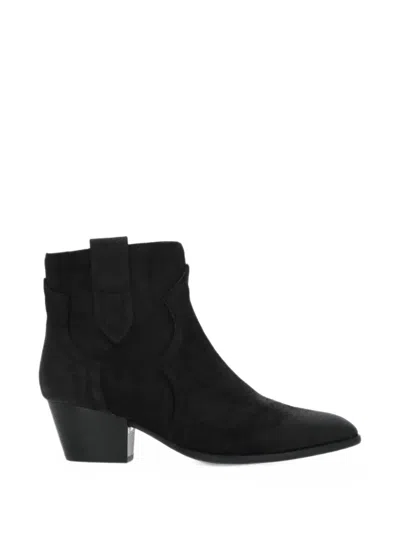Ash Flare Suede Ankle Boots In Multi