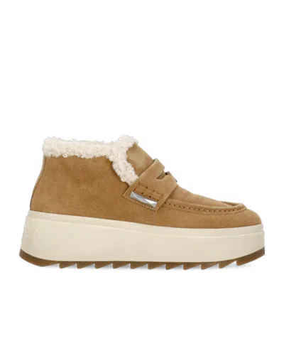 Ash Flat Ankle Boots In Brown