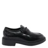 Ash Miracle Leather Studded-trim Loafers In Black