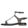 Ash Panic Studded Sandals In Nero Scuri