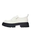 Ash Woman Loafers Ivory Size 6 Soft Leather In Panna Chiari E Naturali