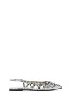 Ash Bazaar Slingback Stud Embellished Sandals In Silver
