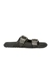 Ash Flat Slides In Black