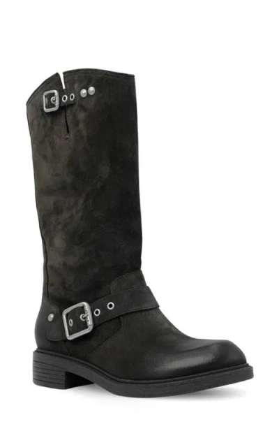 Ash Freesia Leather Tall Boot In Africa Brown Suede