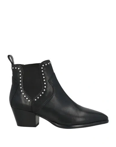 Ash Funk Woman Ankle Boots Black Size 9 Leather