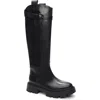 Ash Galaxy Lug Riding Boot In Black
