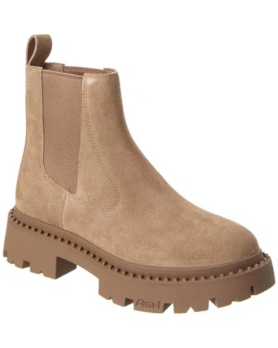Ash Genie Suede Boot In Beige