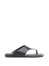 Ash Genius Leather Studded Thong Sandals In Black
