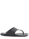 Ash Genius Leather Studded Thong Sandals In Black
