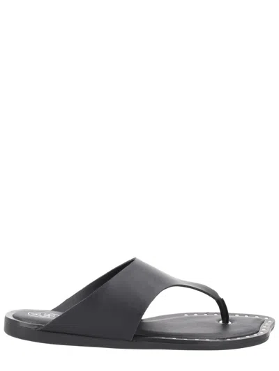 ASH GENIUS LEATHER STUDDED THONG SANDALS