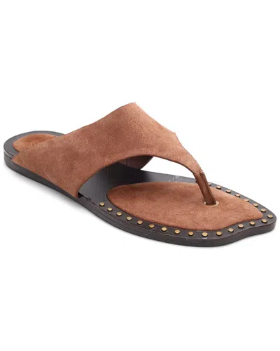 Ash Genius Suede Sandal In Brown