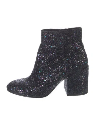 Pre-owned Ash Glitter Glitter Accents Boots In Black