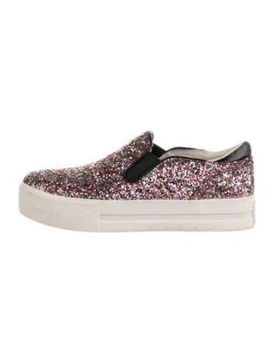 Pre-owned Ash Glitter Patterned Sneakers In Silver