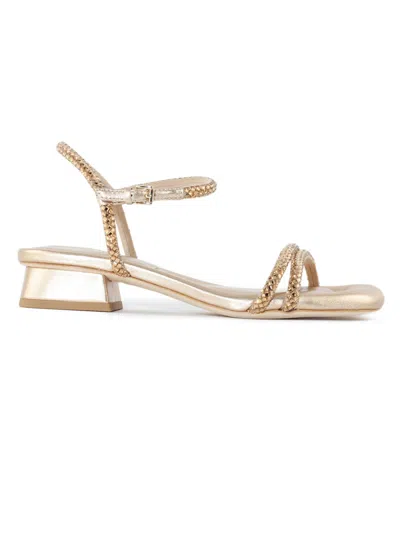 ASH GOLD-TONE LEATHER ICARO LOW SANDALS