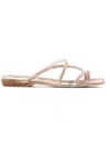 Ash Woman Thong Sandal Rose Gold Size 6 Textile Fibers In Golden