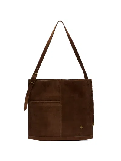 Ash Hannah Whipstitch-trim Tote Bag In Blue