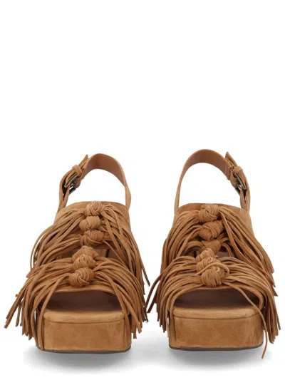 Ash Heeled Sandal In Brown