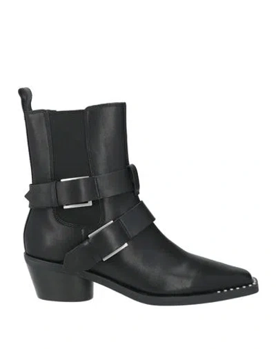 Ash Heron Woman Ankle Boots Black Size 9 Leather