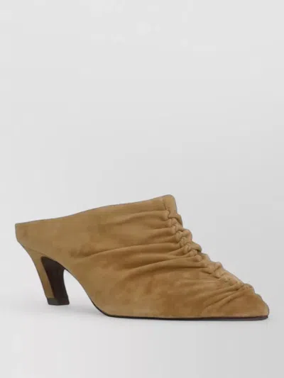 Ash High Heel Suede Mules Arrow Toe