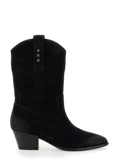 Ash Woman Ankle Boots Black Size 6 Leather