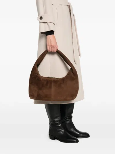 Ash Hope Suede Tote Bag In Brown