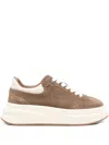 Ash Idol Platform Suede Sneakers In Brown