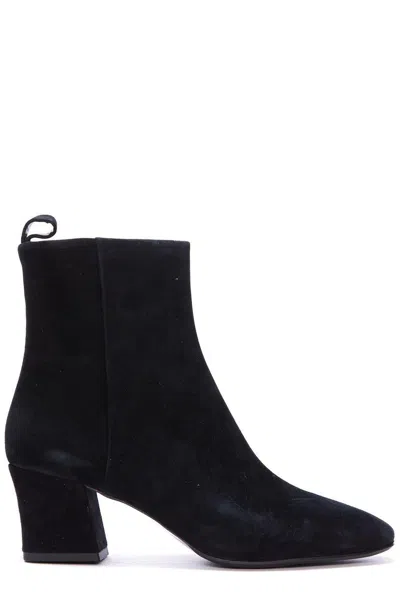 Ash Ilona Pointed Toe Ankle Boots In Denim Blue