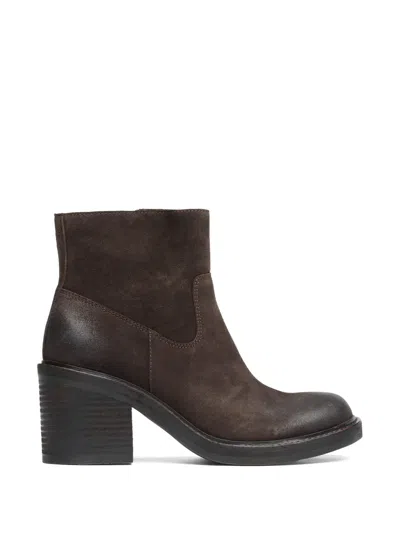Ash Impatiens Distressed-effect Ankle Boots In Brown