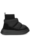 Ash Thick Sole Short Boot In Black