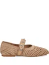 Ash Interwoven Ballerinas In Neutrals