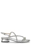 Ash Isla Silver Mid-heeled Sandal In Argento