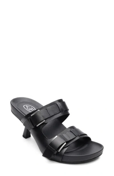 Ash Jakarta Genuine Calf Hair Slide Sandal In Black