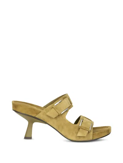 Ash Jakarta Leather Sandals In Green