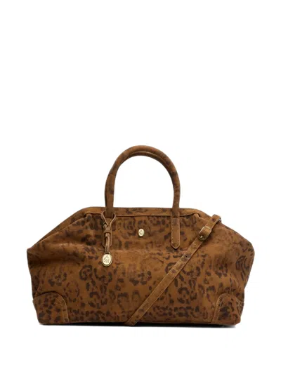 Ash Jaqueline Leopard-print Tote Bag In Brown