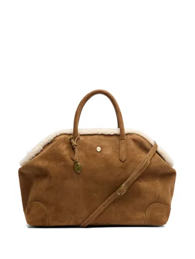 Ash Jaqueline Suede Tote Bag In Brown