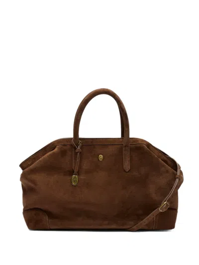 Ash Jaqueline Suede Tote Bag In Brown