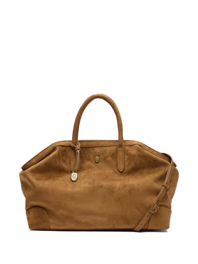 Ash Jaqueline Suede Tote Bag In Brown