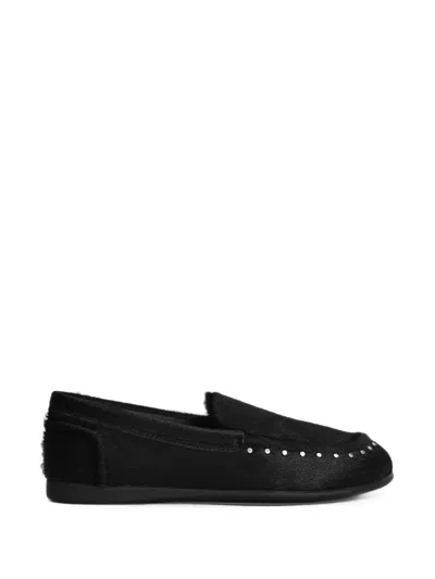Ash Jasper Stud-embellished Loafers In Black