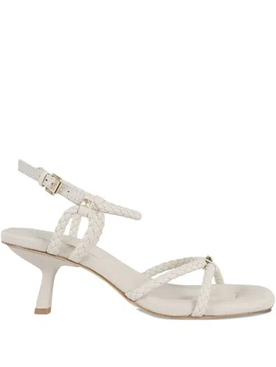 Ash Jess Leather Sandals In White