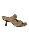 Ash Jewel Hazelnut Heeled Mule In Brown