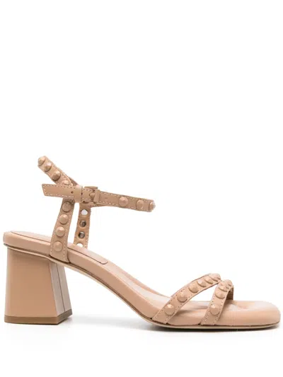 Ash Woman Sandals Blush Size 8 Leather In Rosa Pastello